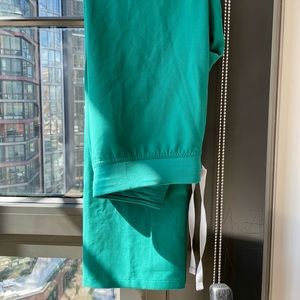 FIGS Livingston scrub pants in Hunter Green